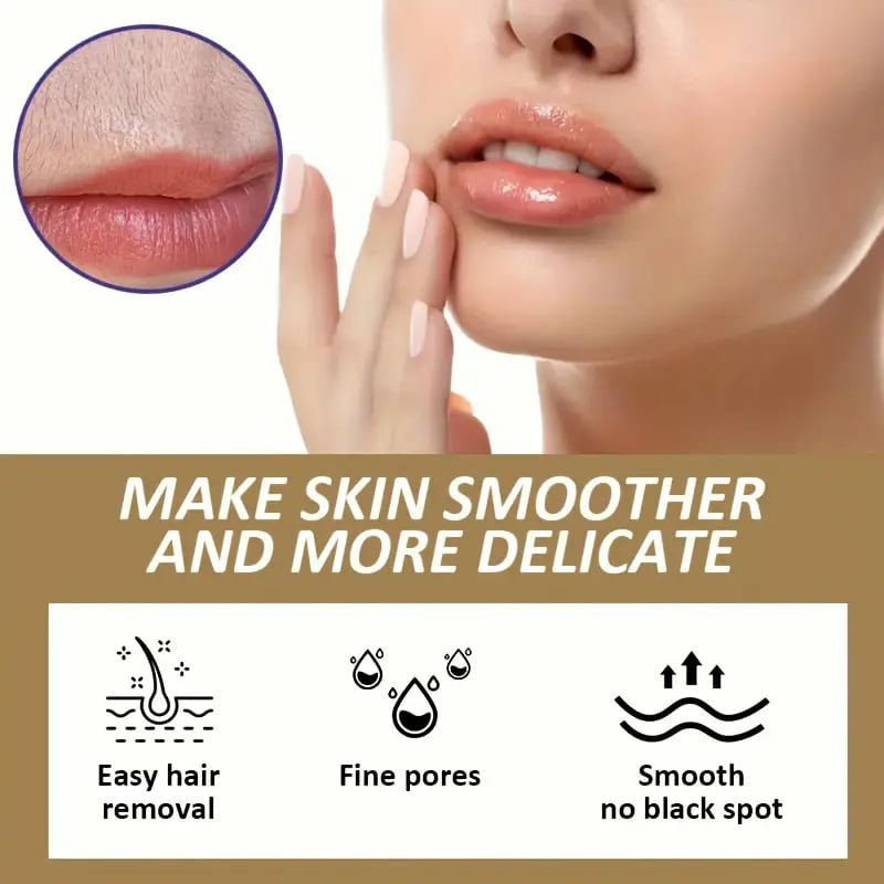 🔥Only $16.99 Last Day Promotion!⭐🌹 LOVILDS Coconut Oil Facial Hair Removal Cream - Gentle Lip Hair Removal