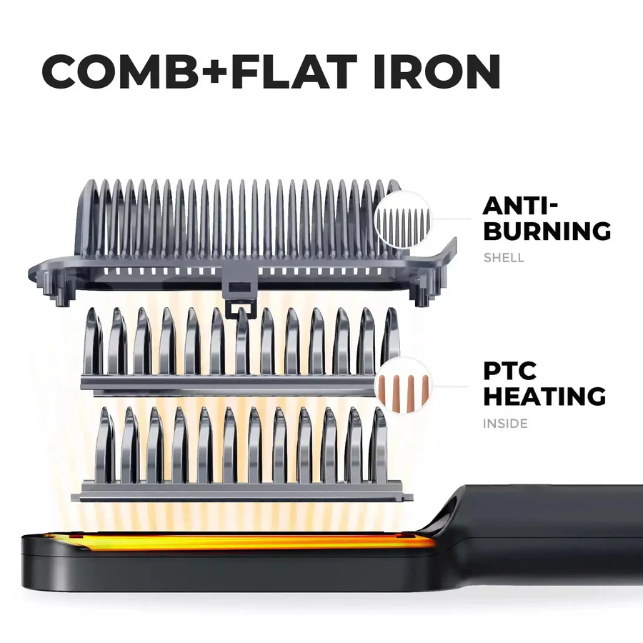 AQA Pro 2-in-1 Hair Straightening Comb